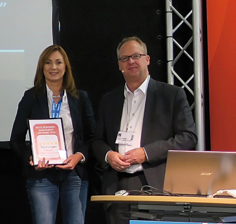Award ceremony Zukunft Personal ICR Best Applicant Management System
